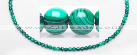 CMA19 15.5 inches 5mm round imitate malachite beads Wholesale