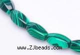 CMA25 8*14mm faceted drum imitate malachite beads Wholesale
