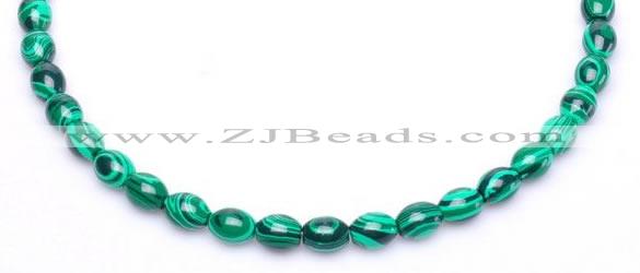 CMA27 15.5 inches 8*10mm rice imitate malachite beads Wholesale