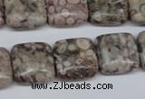 CMB20 15.5 inches 16*16mm square natural medical stone beads