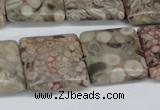 CMB22 15.5 inches 20*20mm square natural medical stone beads