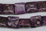 CMB37 15.5 inches 14*14mm square dyed natural medical stone beads