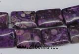 CMB40 15.5 inches 13*18mm rectangle dyed natural medical stone beads