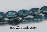 CMB46 15.5 inches 10*14mm oval dyed natural medical stone beads