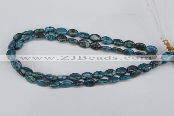 CMB46 15.5 inches 10*14mm oval dyed natural medical stone beads