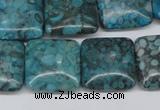 CMB53 15.5 inches 18*18mm square dyed natural medical stone beads