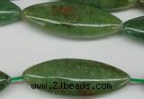CME05 15.5 inches 15*40mm marquise green garnet gemstone beads