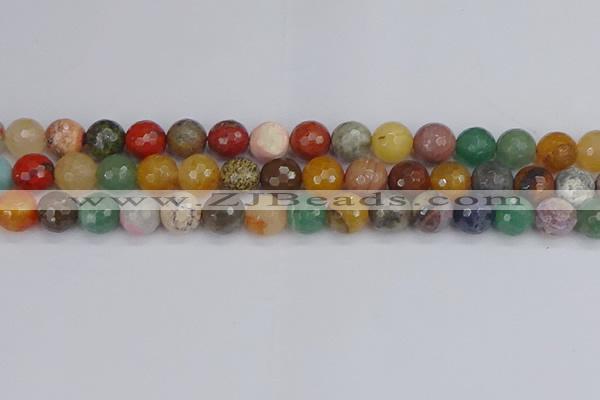 CME103 15.5 inches 10mm faceted round mixed gemstone beads