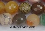 CME104 15.5 inches 12mm faceted round mixed gemstone beads