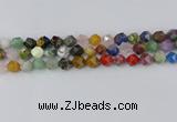 CME108 15.5 inches 10mm faceted nuggets mixed gemstone beads