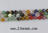 CME109 15.5 inches 12mm faceted nuggets mixed gemstone beads