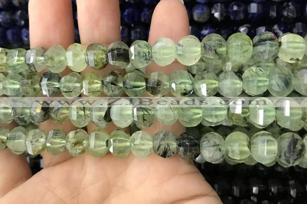 CME206 15.5 inches 7*9mm - 8*10mm pumpkin prehnite beads