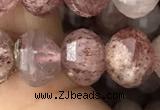 CME208 15.5 inches 7*9mm - 8*10mm pumpkin strawberry quartz beads