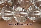 CME230 15.5 inches 10*11mm - 10*12mm pumpkin white crystal beads