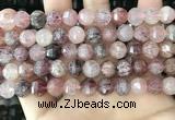CME252 15.5 inches 7*9mm - 8*10mm pumpkin strawberry quartz beads