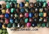 CME257 15.5 inches 10*11mm - 11*12mm pumpkin mixed tiger eye beads