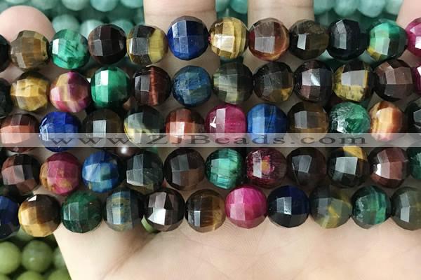 CME257 15.5 inches 10*11mm - 11*12mm pumpkin mixed tiger eye beads