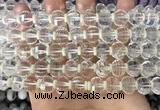 CME300 15.5 inches 8*11mm - 9*12mm pumpkin white crystal beads