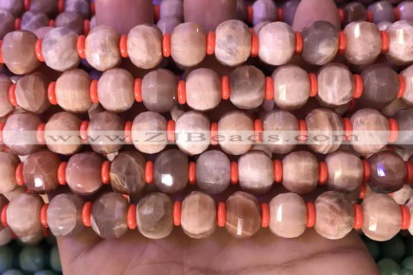 CME303 15.5 inches 8*11mm - 9*12mm pumpkin moonstone beads