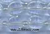 CME340 15 inches 8mm pumpkin white crystal beads