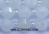 CME341 15 inches 8mm pumpkin blue chalcedony beads