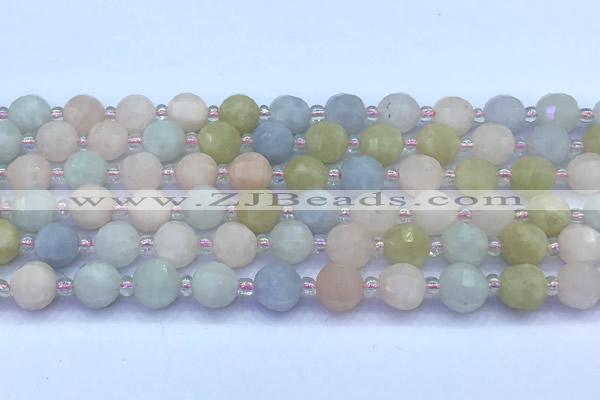 CME344 15 inches 8mm pumpkin morganite beads