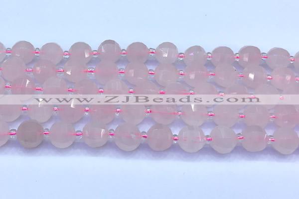 CME359 15 inches 10mm pumpkin rose quartz beads