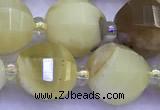 CME362 15 inches 10mm pumpkin yellow opal beads