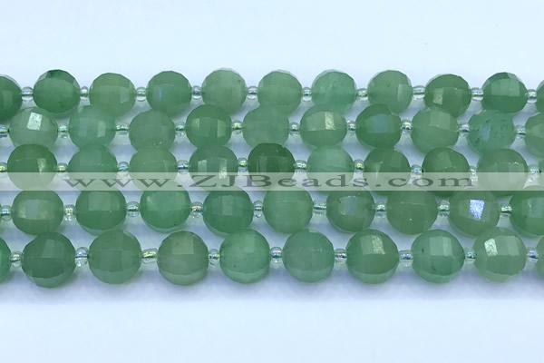 CME367 15 inches 10mm pumpkin green aventurine beads