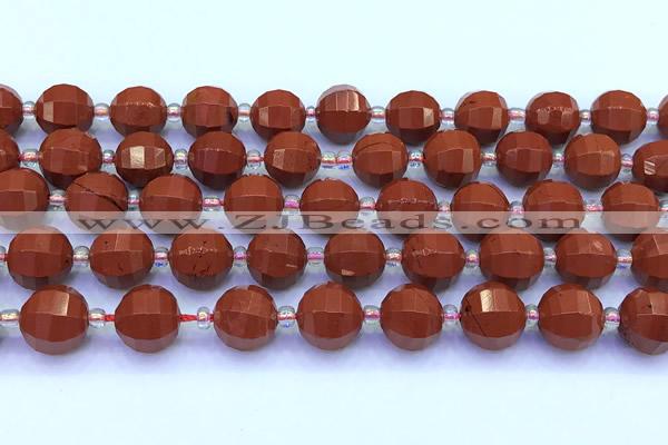 CME371 15 inches 10mm pumpkin red jasper beads
