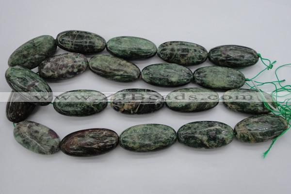 CME38 15.5 inches 20*40mm oval emerald gemstone beads