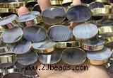 CME515 12 inches 18*28mm - 20*30mm oval banded agate beads