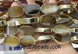 CME517 12 inches 18*28mm - 20*30mm oval banded agate beads