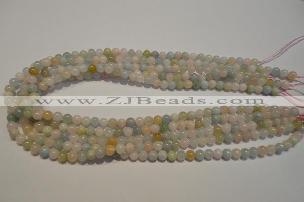 CMG11 15.5 inches 6mm round A grade natural morganite beads