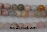 CMG122 15.5 inches 8mm faceted round natural morganite beads