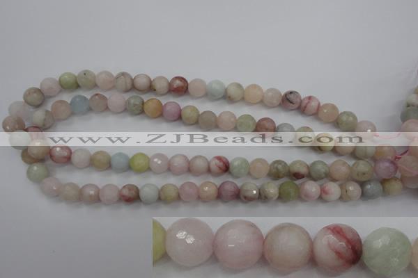 CMG124 15.5 inches 12mm faceted round natural morganite beads