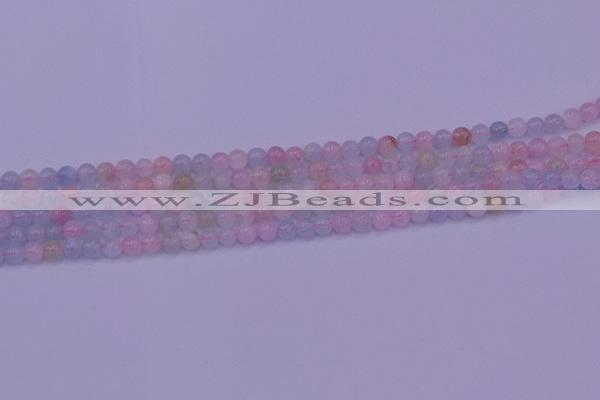 CMG140 15.5 inches 4mm round natural morganite gemstone beads