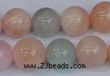 CMG175 15.5 inches 14mm round morganite gemstone beads wholesale