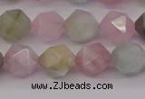 CMG203 15.5 inches 10mm faceted nuggets morganite gemstone beads