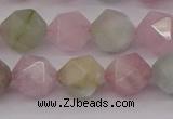 CMG204 15.5 inches 12mm faceted nuggets morganite gemstone beads