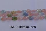 CMG232 15.5 inches 10*14mm flat teardrop morganite beads wholesale