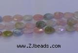 CMG274 15.5 inches 13*18mm faceted flat teardrop morganite beads