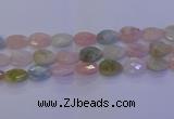 CMG275 15.5 inches 15*20mm faceted flat teardrop morganite beads