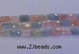 CMG281 15.5 inches 15*20mm faceted rectangle morganite beads