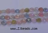 CMG285 15.5 inches 14*14mm faceted heart morganite beads