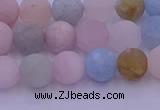 CMG302 15.5 inches 8mm round matte morganite beads wholesale