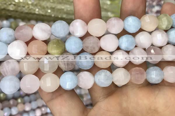 CMG309 15.5 inches 10mm faceted round morganite beads