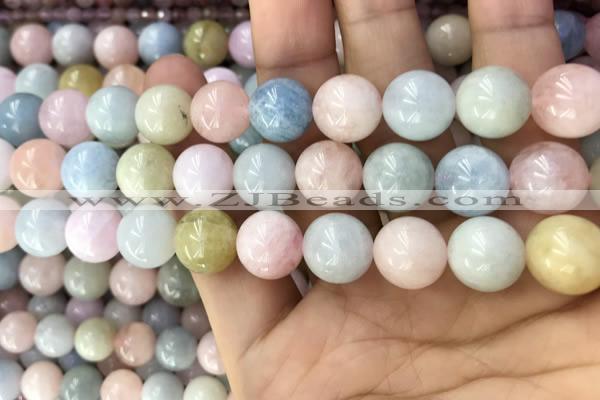 CMG333 15.5 inches 12mm round morganite beads wholesale