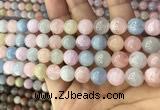 CMG338 15.5 inches 10mm round natural morganite beads