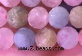 CMG397 15.5 inches 5mm faceted round morganite beads wholesale